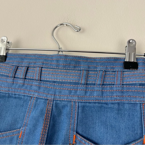 Vintage 70’s Nest-Ce Pas High Rise Belted Denim Shorts Rare - Picture 13 of 14